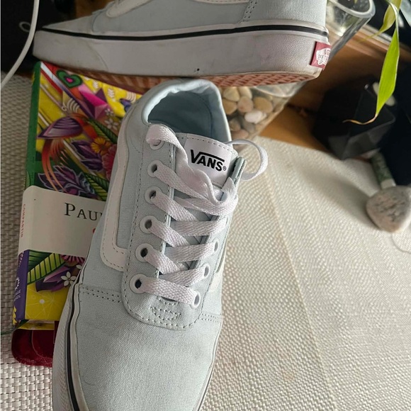 Vans Men's Sky Blue and White Sneakers - Picture 10 of 12